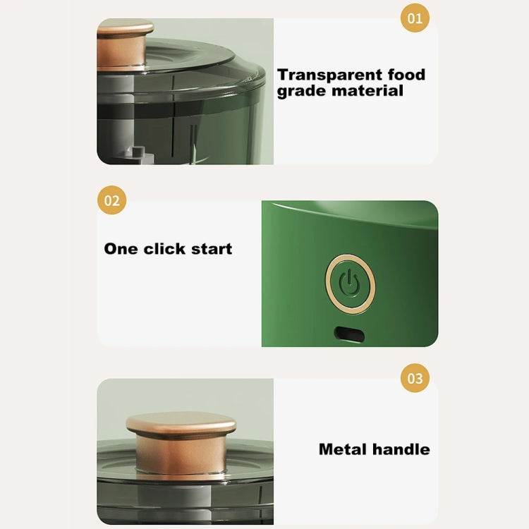 JRQ-01 Home Wireless Electric Meat Grinder Kitchen Garlic Pounder, Long-press, Double-click, Electroplated Double-click