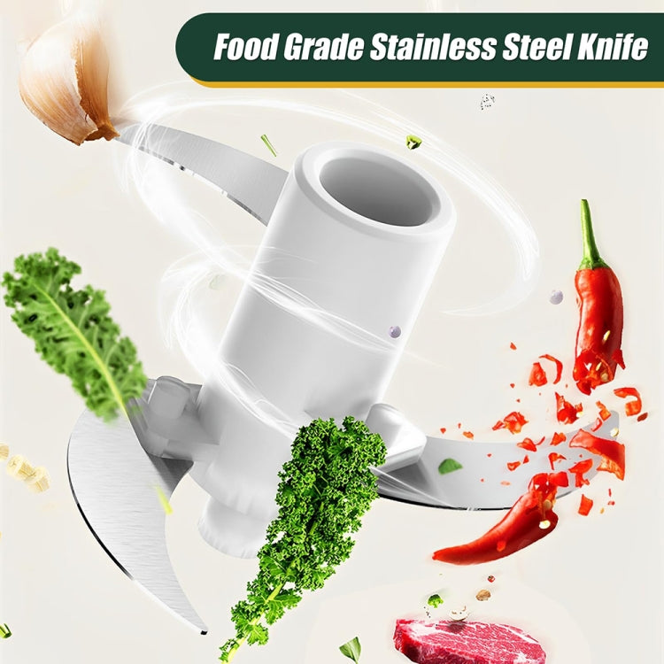 JRQ-01 Home Wireless Electric Meat Grinder Kitchen Garlic Pounder, Long-press, Double-click, Electroplated Double-click