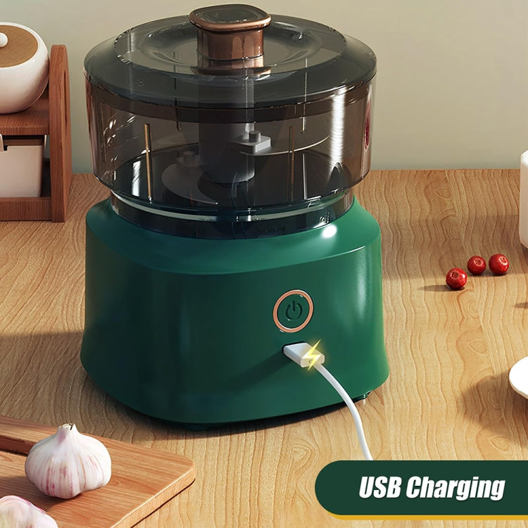 JRQ-01 Home Wireless Electric Meat Grinder Kitchen Garlic Pounder, Long-press, Double-click, Electroplated Double-click