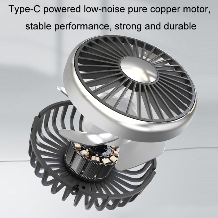Car Double-head Hose Seat Fan with Light, F310