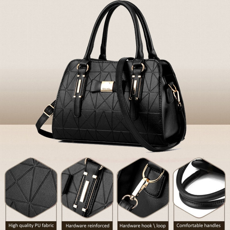 Women Bowknot Embossed Handbag Large Capacity Shoulder Bag