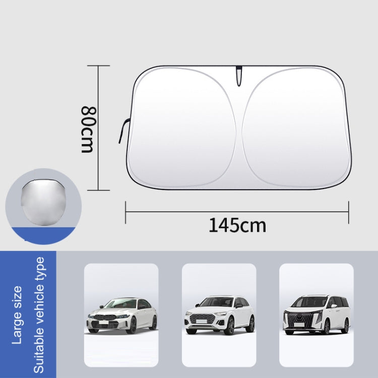 Car Front Windshield Heat Insulation Sun Protection Visor, Front Block 145x80cm, Large Front Baffle + 2 Side Baffles, Large Front Baffle + 4 Side Baffles, Large Front Baffle+4 Side Baffles+1 Rear Baffle