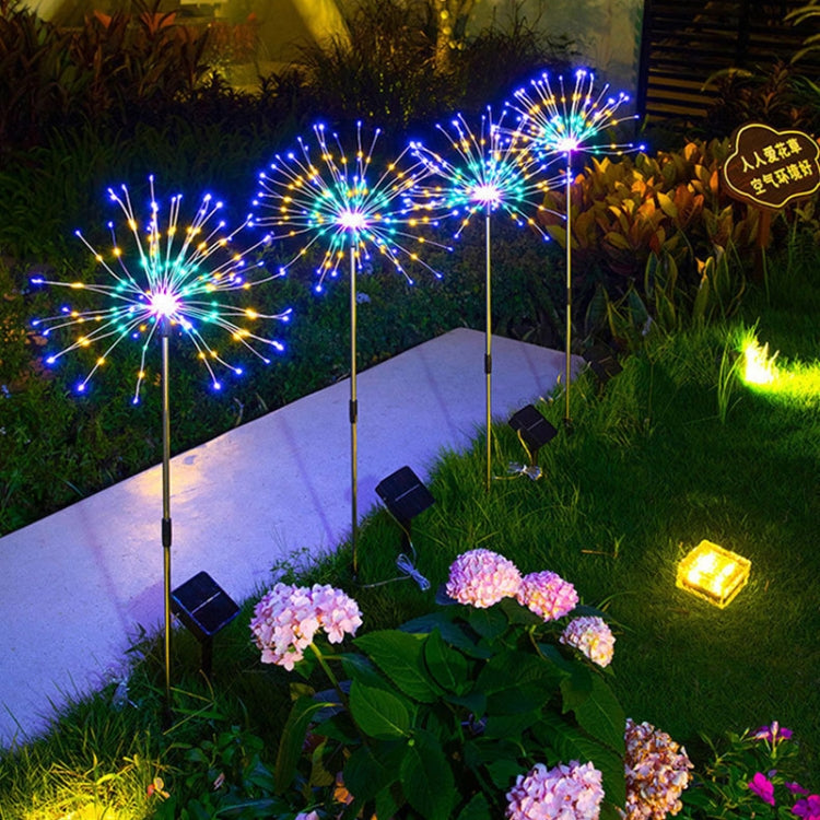 Solar Fireworks Lamp Grass Globe Dandelion Flash String With Remote Control, 1 Drag 3 Color Light 360 LEDs, 1 Drag 3 Warm Light 360 LEDs, 1 Drag 3 White Light 360 LEDs
