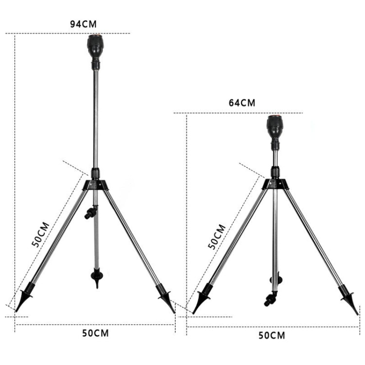 Tripod + Mag Sprinkler Automatic Rotating Garden Irrigation Sprinkler