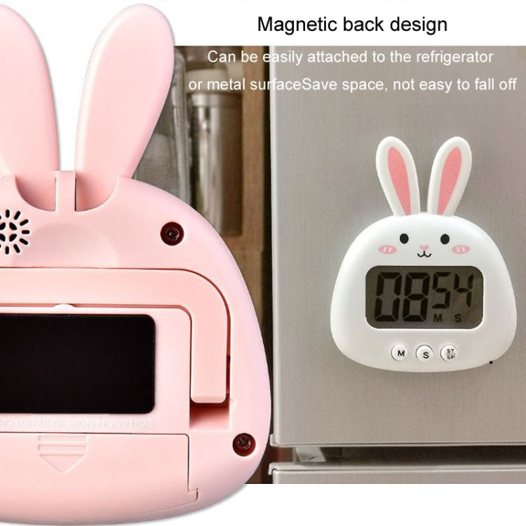 Cartoon Electronic Timer Magnetic Student Study Time Manager, RB800 Tomato Red, RB740 Bunny White, RB740 Bunny Pink