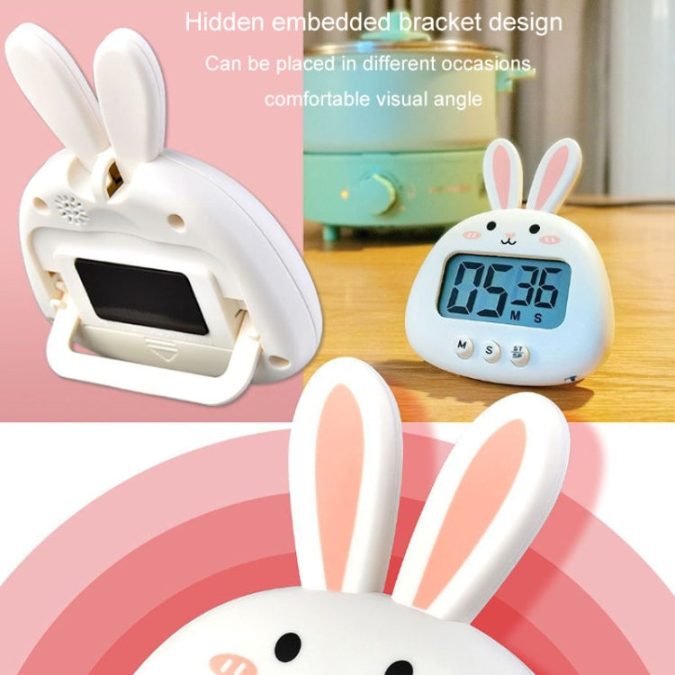 Cartoon Electronic Timer Magnetic Student Study Time Manager, RB800 Tomato Red, RB740 Bunny White, RB740 Bunny Pink