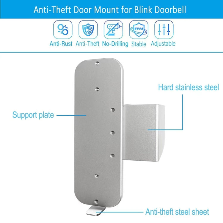For Blink Doorbell Bracket No-Drilling Easy Installation Mount, Mount(Black), Mount(Silver)