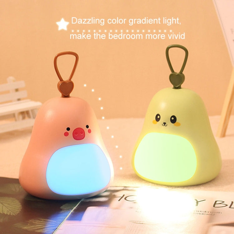 Cartoon LED Portable Night Light USB Rechargeable Plug-in Bedroom Bedside Lamp