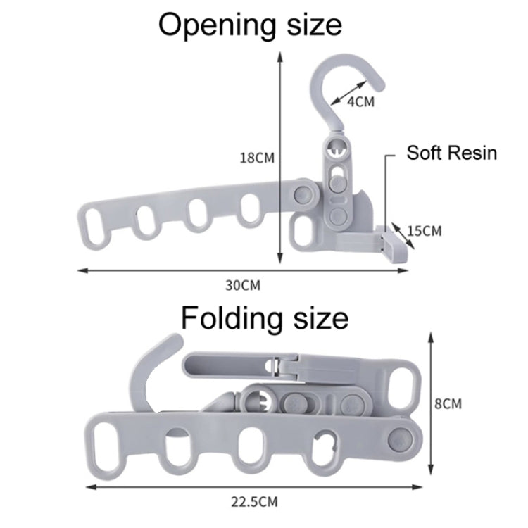 Foldable 5-Hole Clothes Hanging Rack Traveling Portable Clothing Hooks