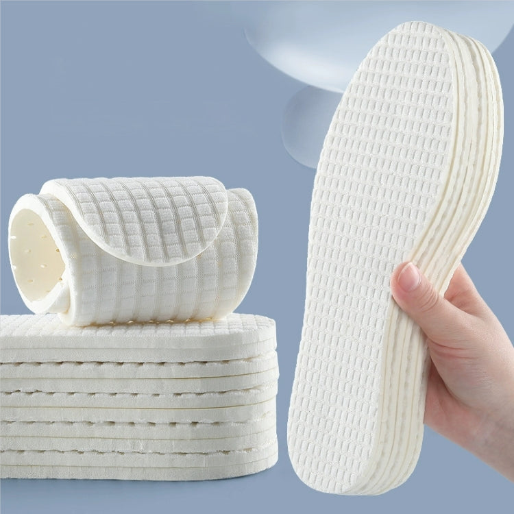 1pair Thin Latex Breathable and Sweat Absorbent Soft Bottom Comfort Shock Absorbing Insoles, 36-37, 38-39, 40-41, 42-43, 44-45