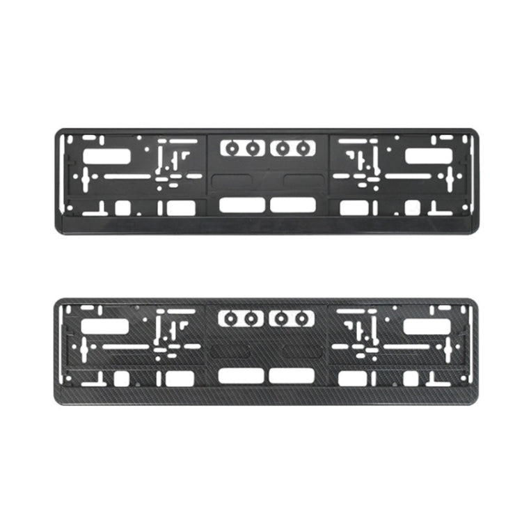 European Standard Single-strip Plastic License Plate Frame, Carbon Pattern