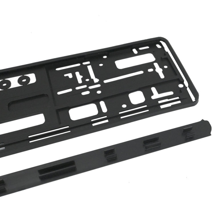 European Standard Single-strip Plastic License Plate Frame, Carbon Pattern
