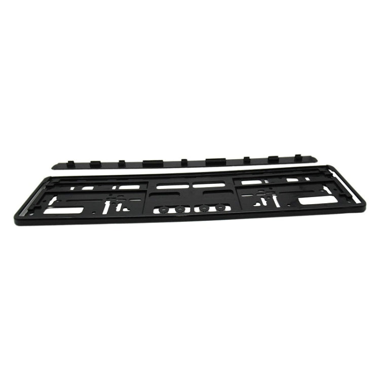 European Standard Single-strip Plastic License Plate Frame, Carbon Pattern