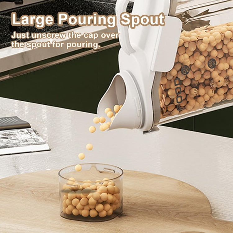 Plastic Sealed Grains Container Dry Food Storage Bin with Measuring Cup Pouring Spout, 2800ml, 2000ml, 1600ml
