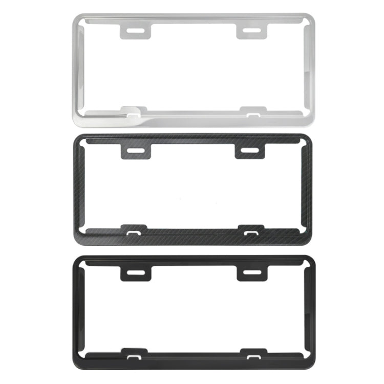 Taiwan Car License Plate Stainless Steel Frame, Stainless Steel 8K Mirror, Carbon Fiber, Black