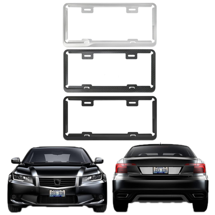 Taiwan Car License Plate Stainless Steel Frame, Stainless Steel 8K Mirror, Carbon Fiber, Black