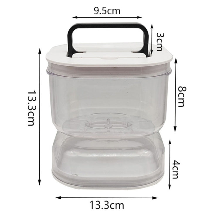 Kitchen Wet And Dry Separate Pickle Jar Plastic Wet And Dry Dispenser Hourglass Can, Square, Round, Round Extension With Fork, Round With Air Vent, Square With Air Vent