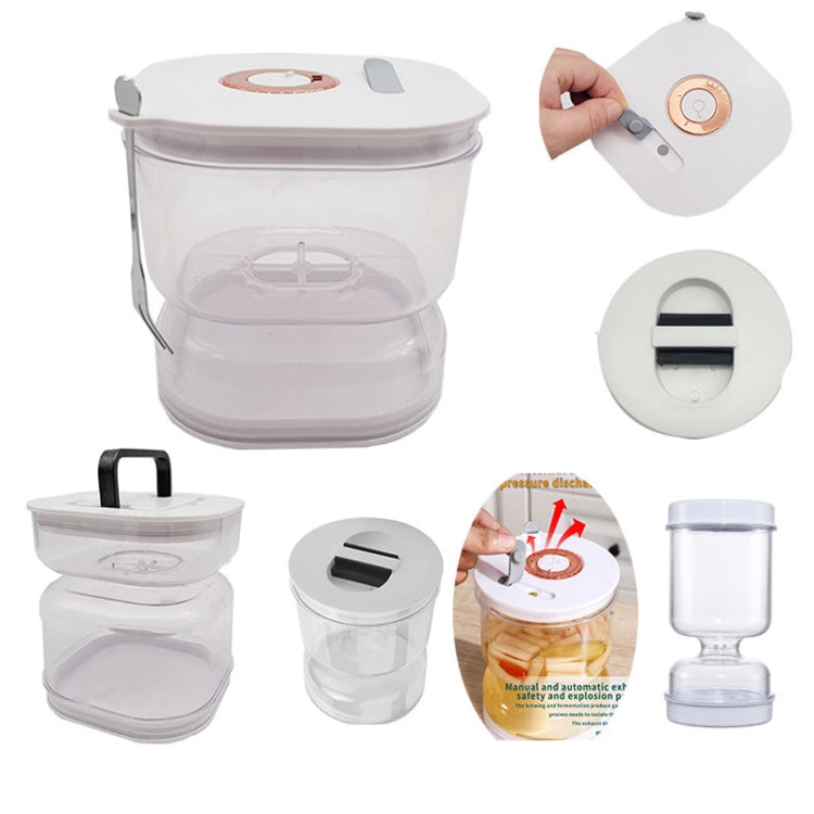 Kitchen Wet And Dry Separate Pickle Jar Plastic Wet And Dry Dispenser Hourglass Can, Square, Round, Round Extension With Fork, Round With Air Vent, Square With Air Vent