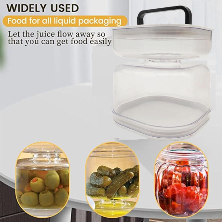 Kitchen Wet And Dry Separate Pickle Jar Plastic Wet And Dry Dispenser Hourglass Can, Square, Round, Round Extension With Fork, Round With Air Vent, Square With Air Vent