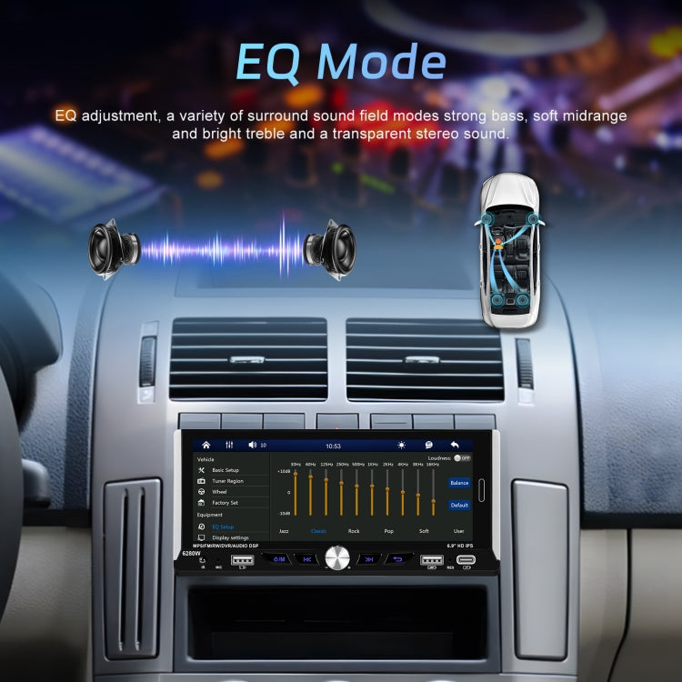 Single Spindle 6.9 inch MP5 With Knob Player Carplay Function Car MP4 Backup Camera, Standard, Standard+12 Light Camera, Standard+AHD Camera