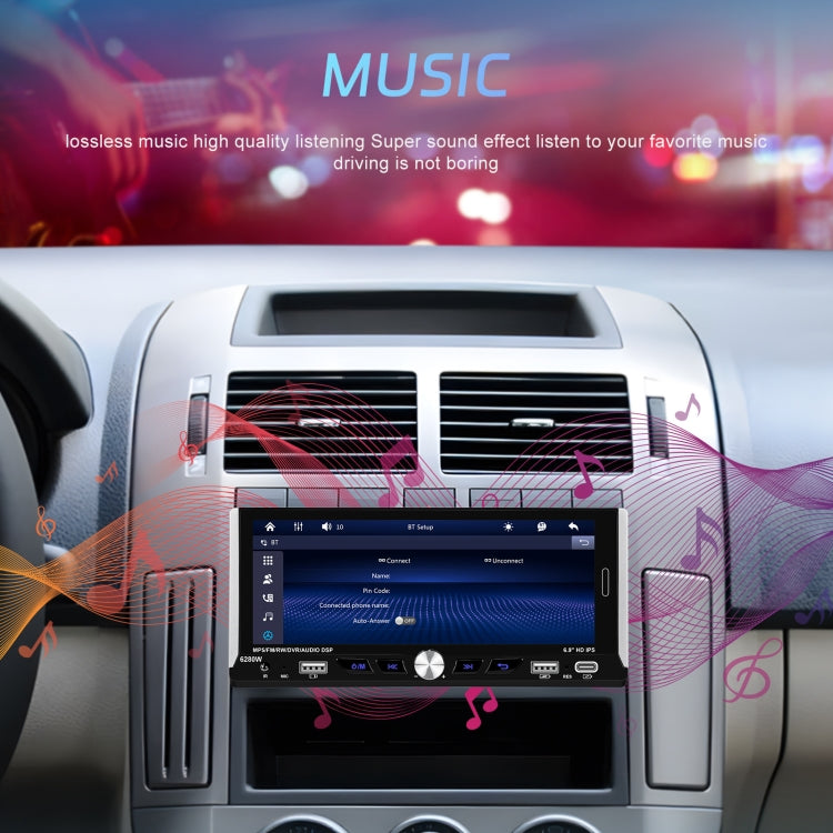 Single Spindle 6.9 inch MP5 With Knob Player Carplay Function Car MP4 Backup Camera, Standard, Standard+12 Light Camera, Standard+AHD Camera