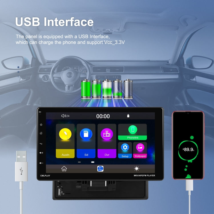 9 Inch Disassembly Screen MP5 Player Android Wireless CarPlay Reversing Image Integrated Machine