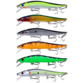 6colors /Set HENGJIA MI169 Submerged Minnow Dummy Bait Lua Hard Fishing Lures, 12cm 13.6g