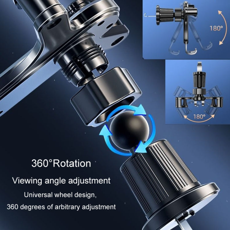 BUDK Triangle Gravity Sensor Car Phone Bracket Car Air Vent Navigation Holder, Adhesive Model, Suction Cup Base Model, Bent Suction Cup Base Model, Hook Model