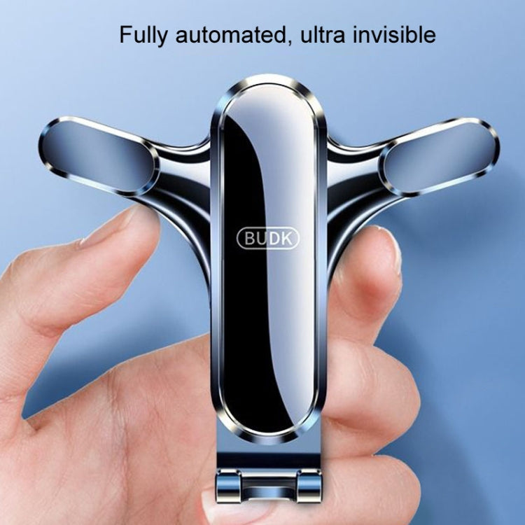 BUDK Triangle Gravity Sensor Car Phone Bracket Car Air Vent Navigation Holder, Adhesive Model, Suction Cup Base Model, Bent Suction Cup Base Model, Hook Model