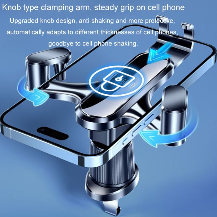 BUDK Triangle Gravity Sensor Car Phone Bracket Car Air Vent Navigation Holder, Adhesive Model, Suction Cup Base Model, Bent Suction Cup Base Model, Hook Model