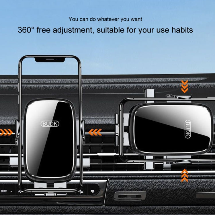 BUDK Anti-shake Car Phone Bracket Car Navigation Air Vent Fixed Gravity Support Stand