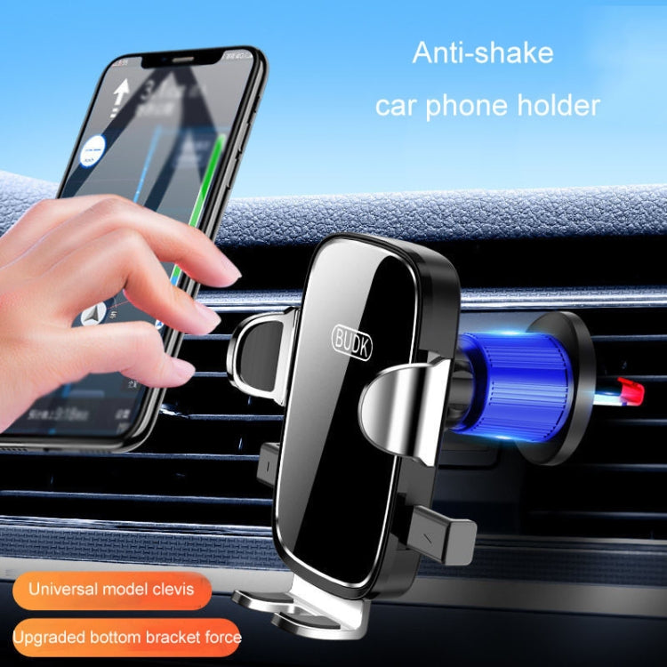 BUDK Anti-shake Car Phone Bracket Car Navigation Air Vent Fixed Gravity Support Stand