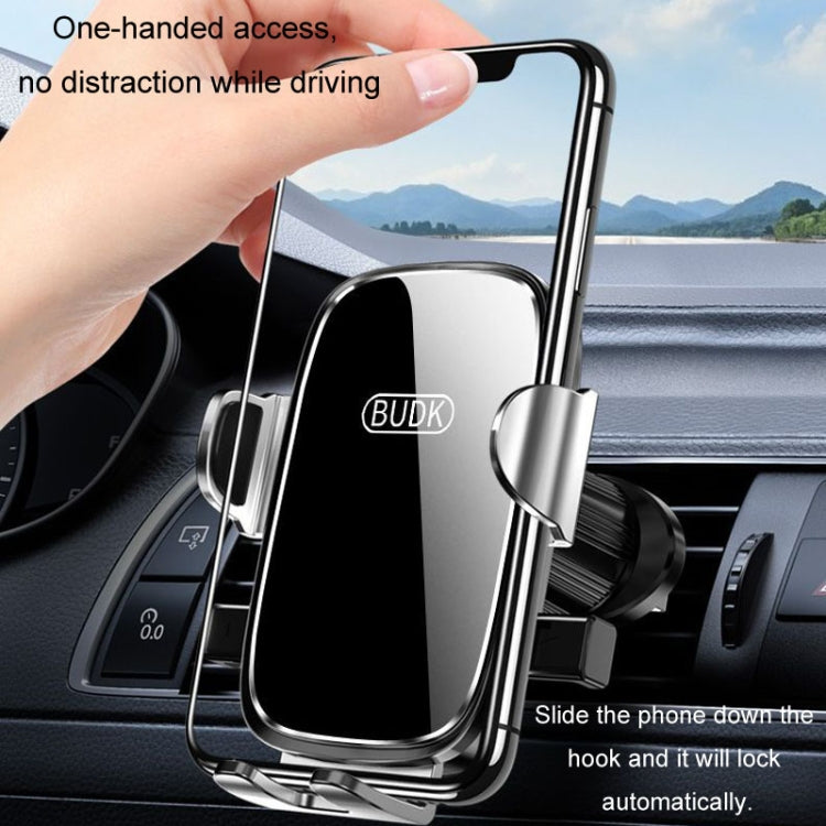 BUDK Anti-shake Car Phone Bracket Car Navigation Air Vent Fixed Gravity Support Stand