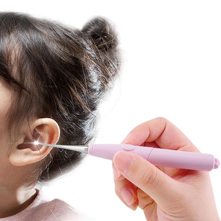 LED Light Ear Cleaning Scoop Children Ear Scoop Baby Ear Wax Pick Cleaner, Pink, White