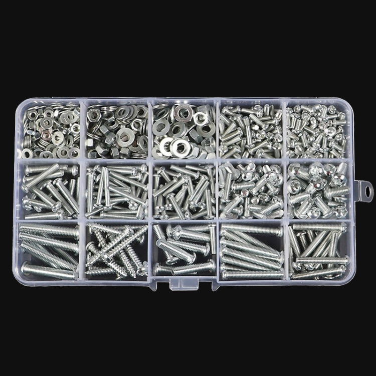 Screws Nuts Washers Self-Tapping Screws Set, Set B 18 Types 15 Cells, Set C 24 Types 24 Cells, Set D 24 Types 24 Cells, Set E 13 Types 10 Cells, Set F 11 Types 15 Cells, Set G 10 Types 10 Cells