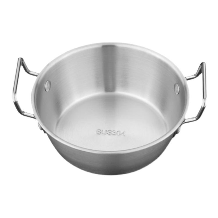 304 Stainless Steel Thickened Double Ear Soup Bowl Snack Bowl Fried Chicken Bowl, 14cm, 17cm