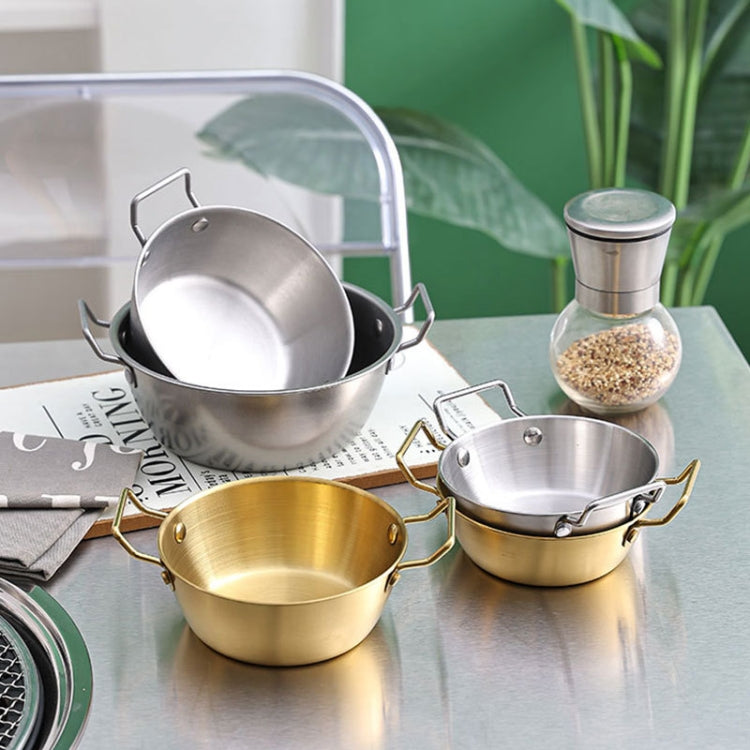 304 Stainless Steel Thickened Double Ear Soup Bowl Snack Bowl Fried Chicken Bowl, 14cm, 17cm