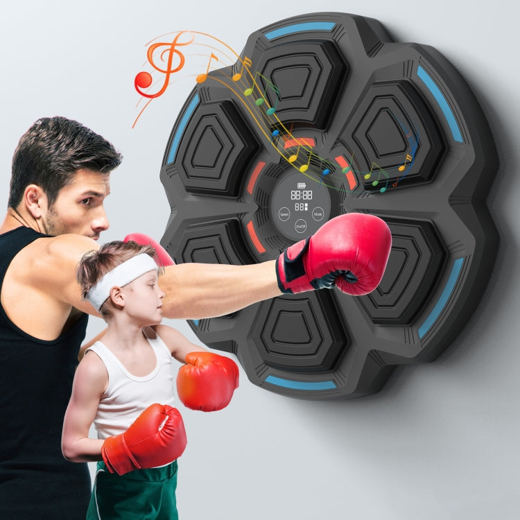 Bluetooth Music Boxing Machine with Lights 9 Speed Adjustable, Black, Light Gray