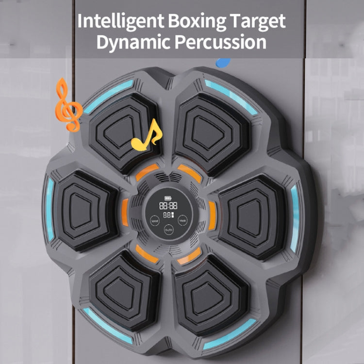 Bluetooth Music Boxing Machine with Lights 9 Speed Adjustable, Black, Light Gray