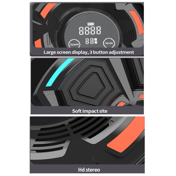 Bluetooth Music Boxing Machine with Lights 9 Speed Adjustable, Black, Light Gray