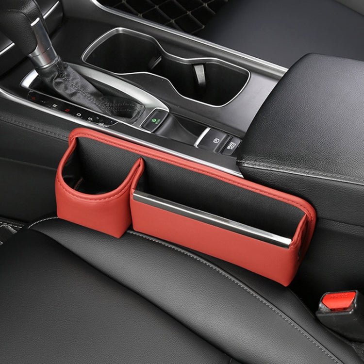 Automotive Seat Clamp Seam Organizer Car Decoration Storage Bag Water Cup Model, Main Driver Red, Passenger Red, Main Driver Mocha Brown, Passenger Mocha Brown, Main Driver Saddle Brown