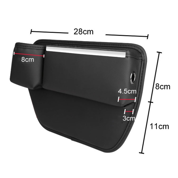 Automotive Seat Clamp Seam Organizer Car Decoration Storage Bag Water Cup Model, Main Driver Red, Passenger Red, Main Driver Mocha Brown, Passenger Mocha Brown, Main Driver Saddle Brown