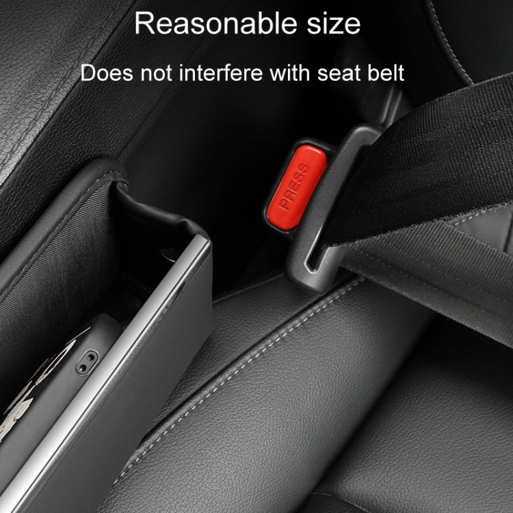 Automotive Seat Clamp Seam Organizer Car Decoration Storage Bag Water Cup Model, Main Driver Red, Passenger Red, Main Driver Mocha Brown, Passenger Mocha Brown, Main Driver Saddle Brown