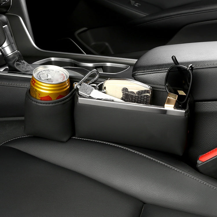 Automotive Seat Clamp Seam Organizer Car Decoration Storage Bag Water Cup Model, Main Driver Red, Passenger Red, Main Driver Mocha Brown, Passenger Mocha Brown, Main Driver Saddle Brown