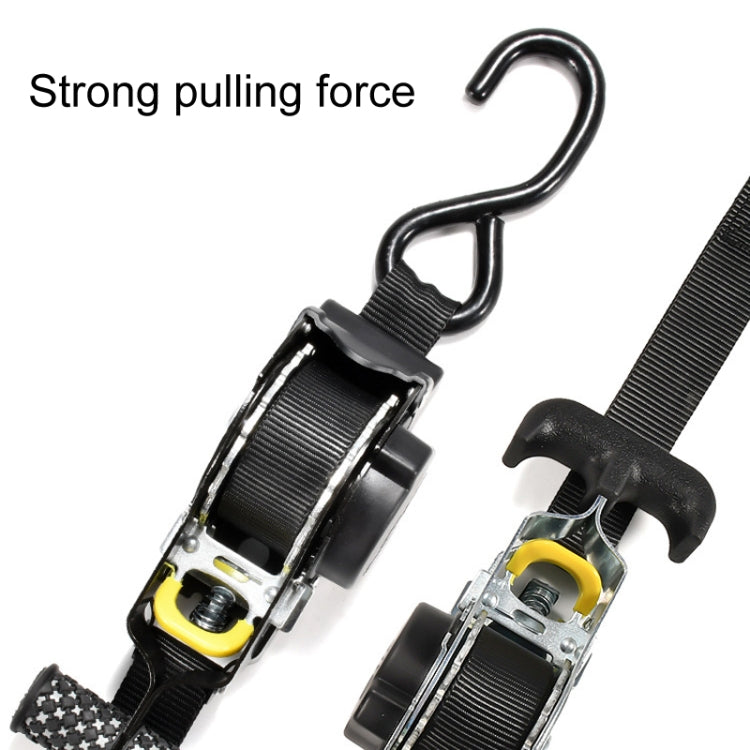 Auto Retract Tensioner Automobile And Motorcycle Cargo Fixing Straps, 330cm Black, 330cm White