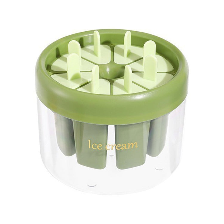 Homemade Popsicle Molds 8 Grid Ice Popsicle Maker With Ice Storage Bin, Green, Orange