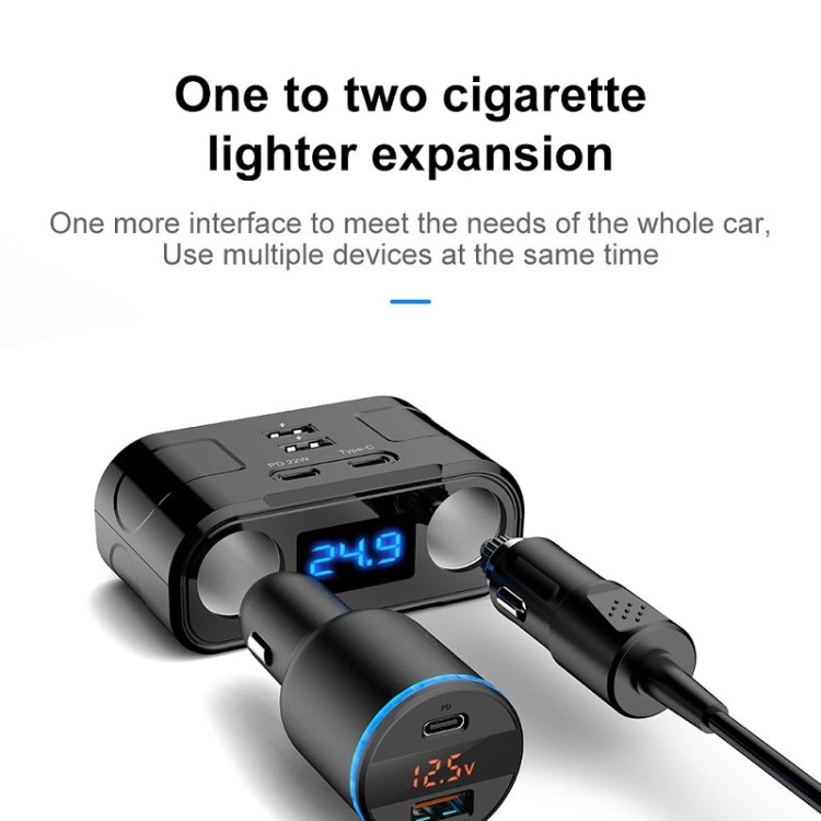 One to Four Car Charger Multifunctional Adapter Expansion Port, C2