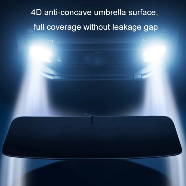 145x80cm Car Front Windshield Sun Protection Laser Sunshade Blinds, Double Circle Sun Visor