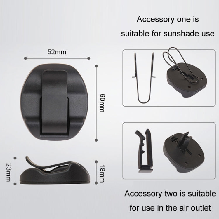 2 In 1 Car Glasses Holder Air Outlet Sun Visor Bill Holder