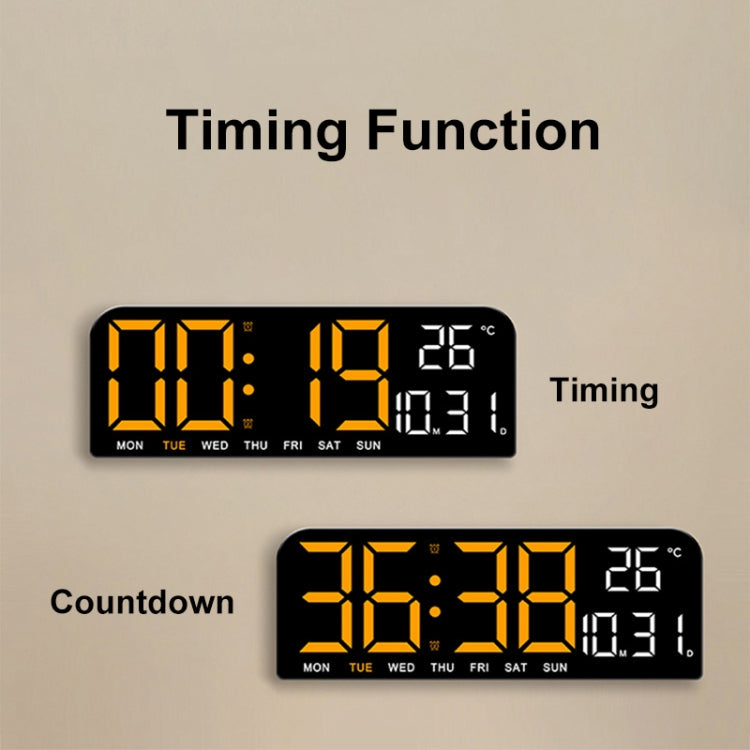 LED Screen Digital Display Desktop Alarm Clock Multifunctional Decoration Wall Clock